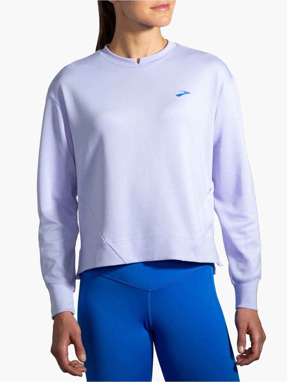 Brooks Lavender Run Within Performance Pullover Sweatshirt Athleisure Gym Size L